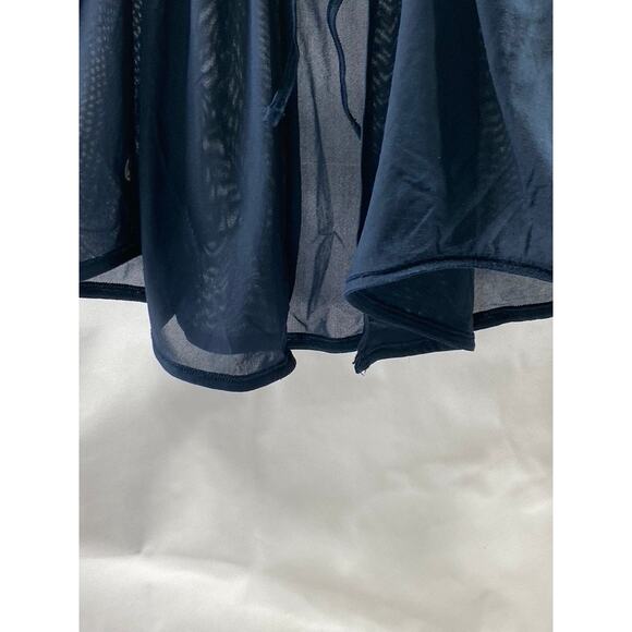 LULULEMON Women's Navy Blue Sheer Scoop-Neck Spaghetti Strap Tank Top SZ OS - Picture 9 of 9